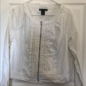 Lane Bryant White Jean Jacket